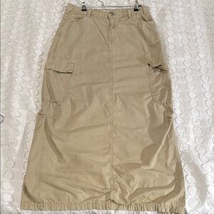 Zara Tan Maxi Cargo Skirt